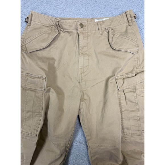 Y2K‎ Gap Men's 33x30 Cargo Pant Tan Brown Khaki Loose Straight Leg - Picture 2 of 10